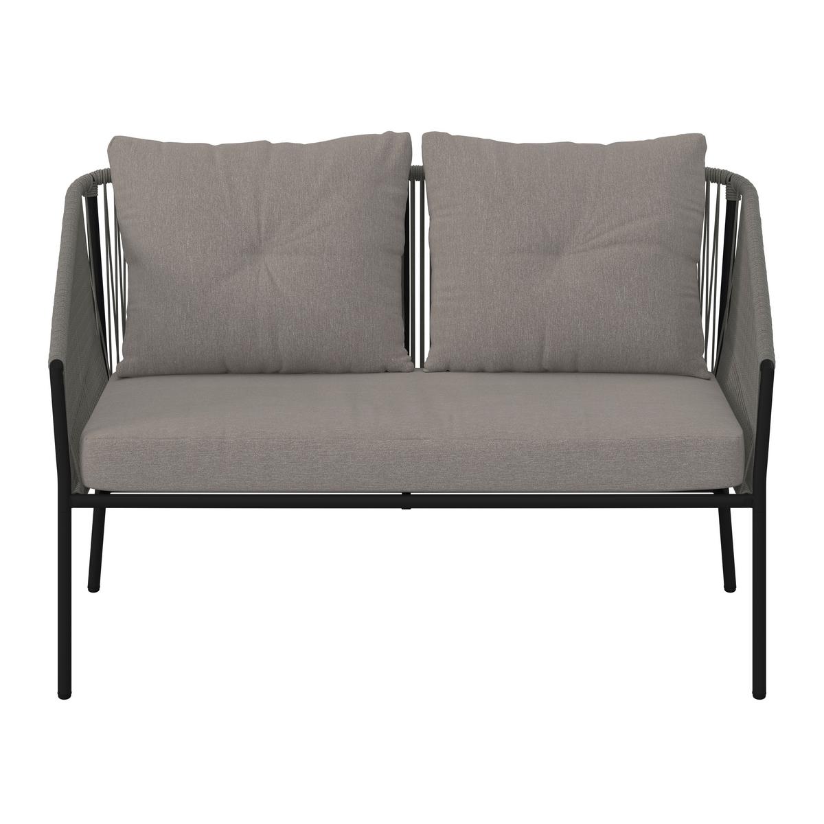 Set grădină Reini - gri deschis/bej, Modern, metal/textil (120/74/68cm) - Mömax