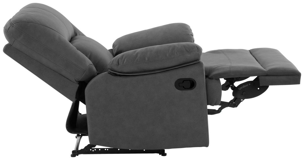 Počivalnik Clara, Siva - siva/črna, Konvencionalno, kovina/tekstil (89/99.5/94cm) - Livetastic