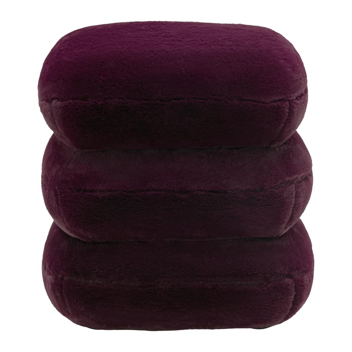 Drehhocker Vicky Bordeaux - Bordeaux, MODERN, Holz/Textil (54/54/44cm) - Premium Living