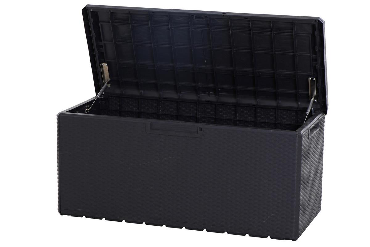 Kissenbox Portonovo ca.55x124x59cm Anthrazit - Anthrazit, KONVENTIONELL, Kunststoff (55/124/59cm) - Siena Garden