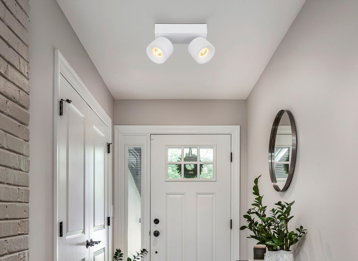 LED-STRAHLER 56961-2W RAE - Weiss/Transparent, Basics, Kunststoff/Metall (20.5/7.2/12cm) - Globo