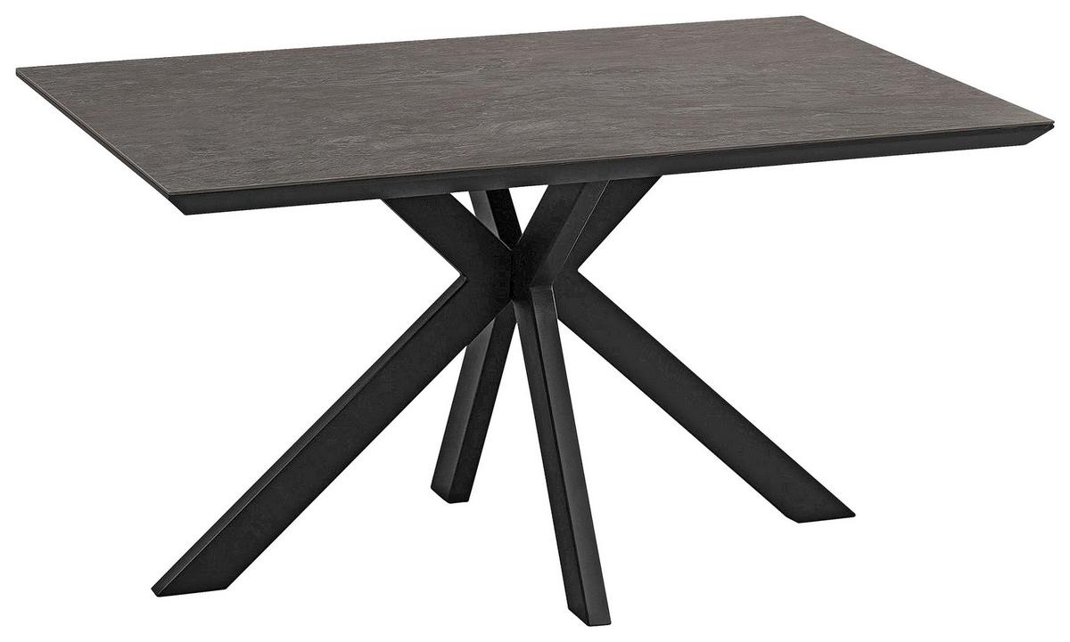 Jedilna Miza Steve 2, Črna, 140x90 Cm - črna, Moderno, kovina/leseni material (140/76/90cm)