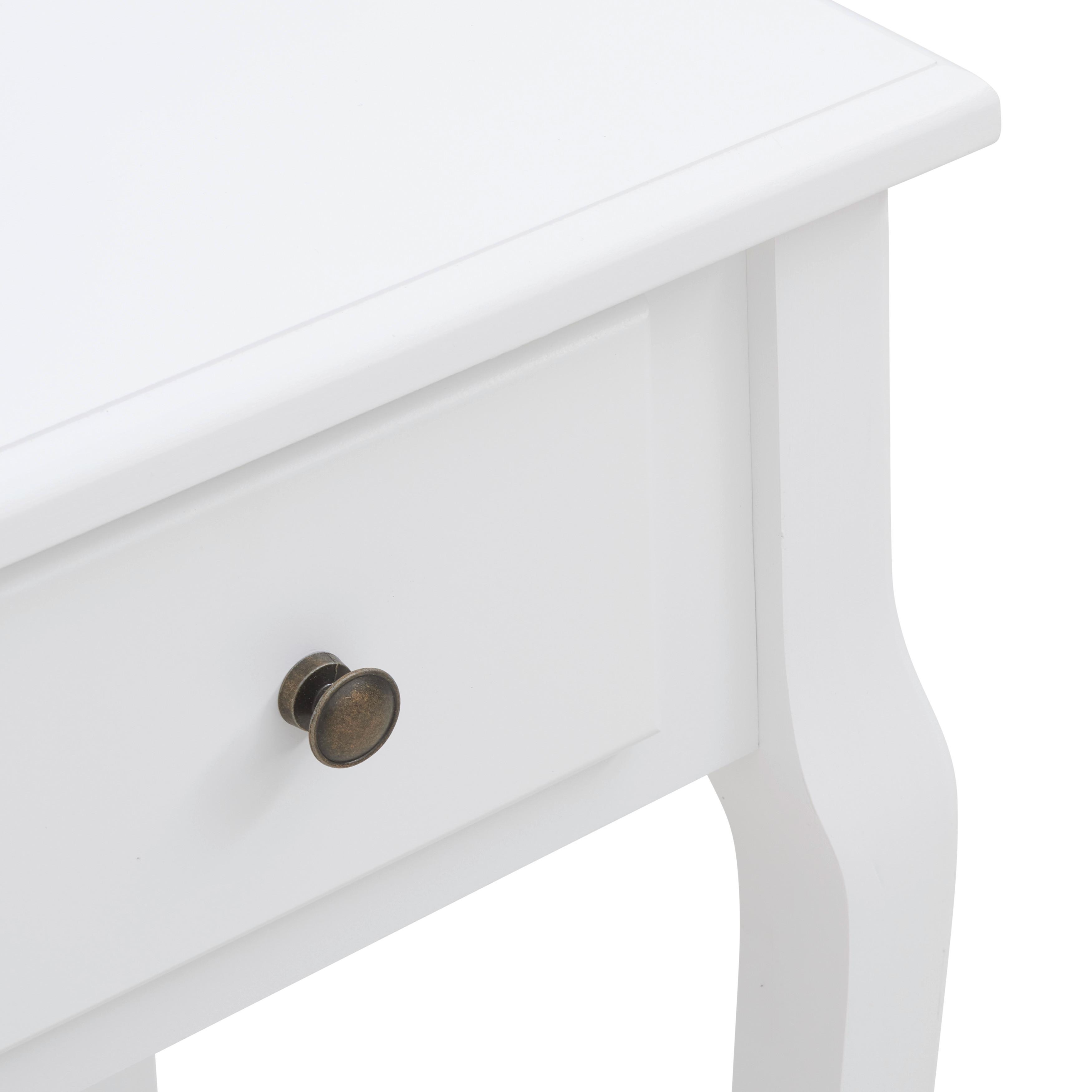 SMINKBORD SARA II - vit/bronsfärgad, Romantik / Lanthus, metall/trämaterial (80/130/40cm) - Mömax
