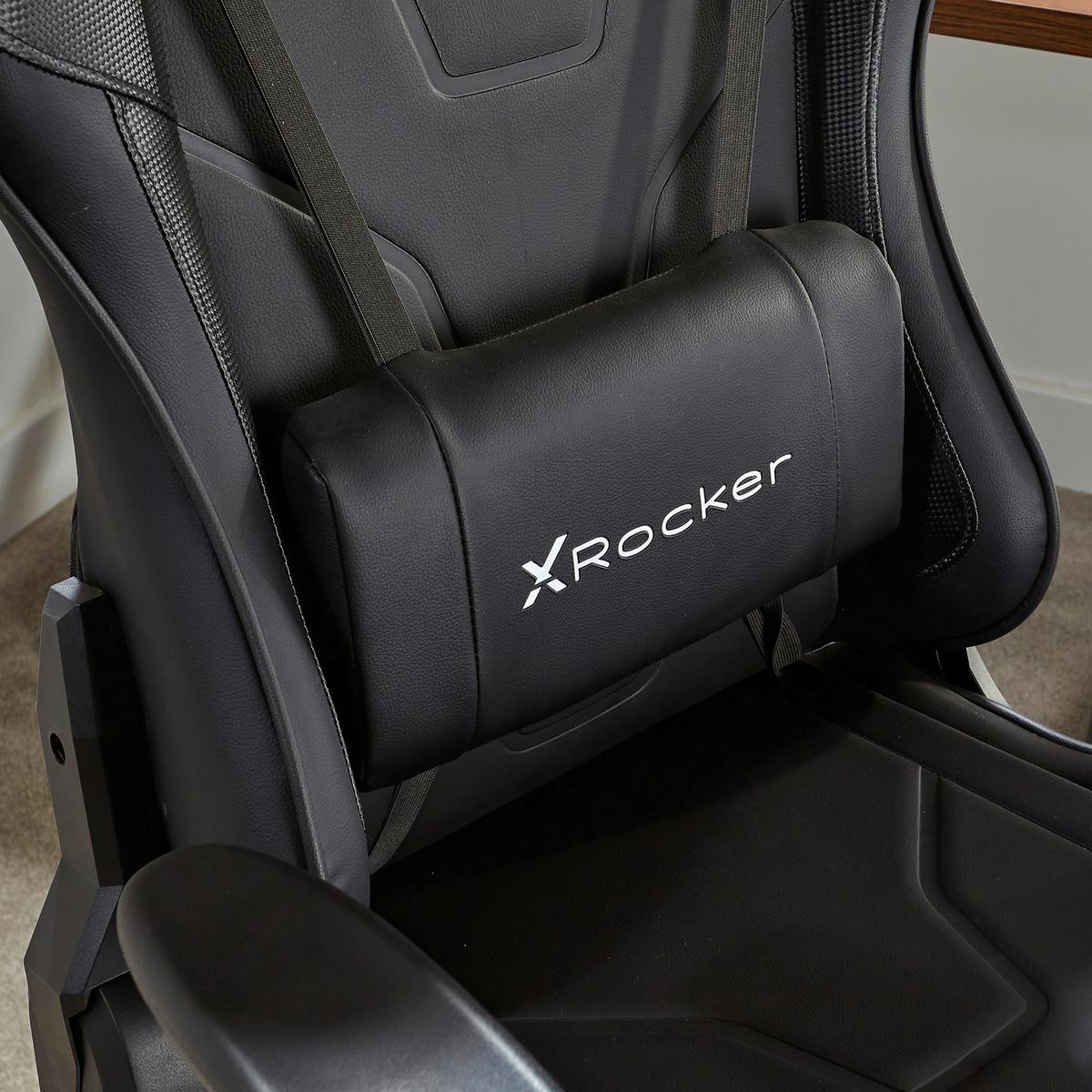 Gamingsessel Agility ca. 59,9x122x66cm Schwarz - Schwarz, MODERN, Kunststoff/Textil (59,9/122/66cm) - X Rocker