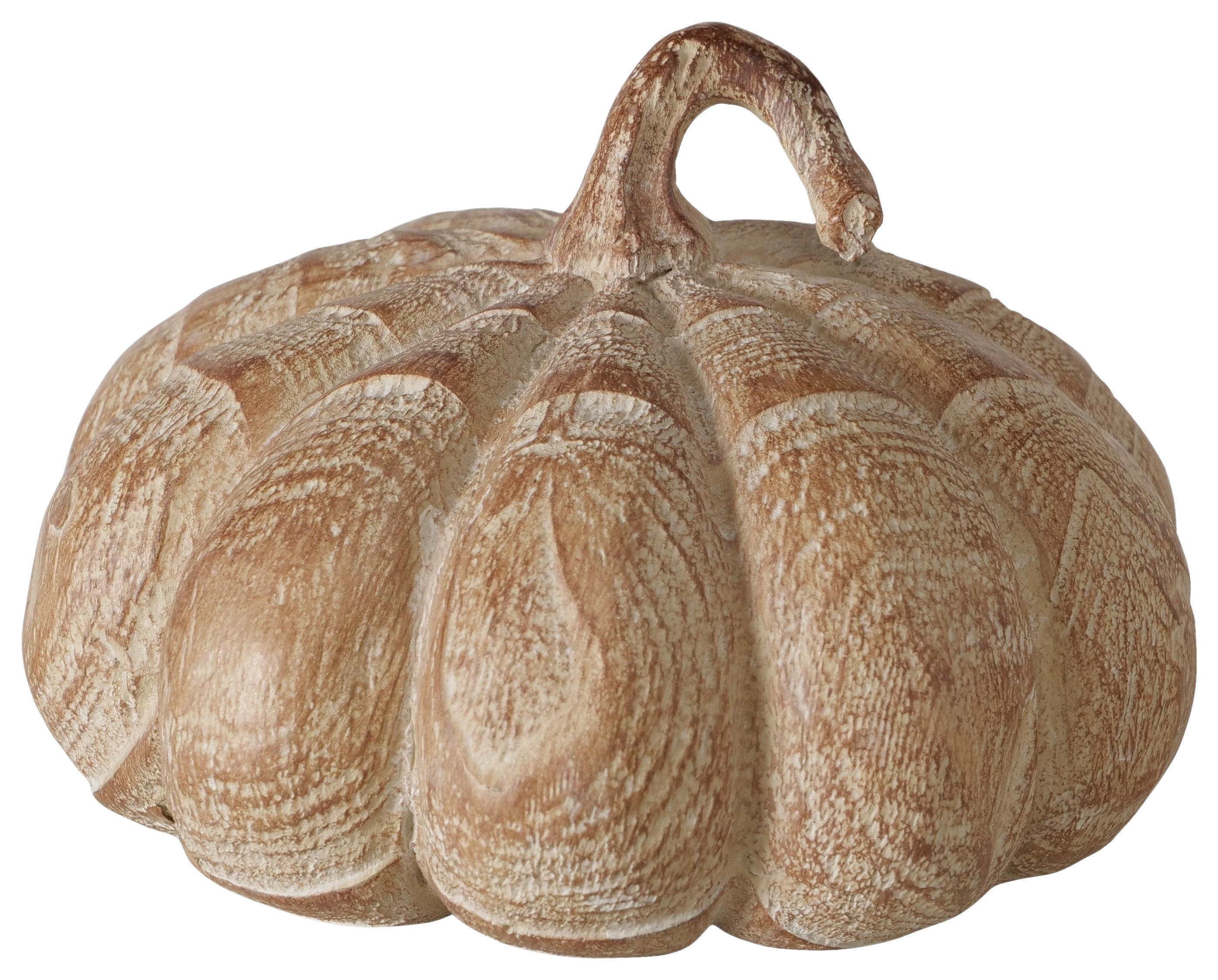 Dekokürbis Auyama I Beige - Beige, Basics, Kunststoff/Stein (10/7,3cm) - Mömax