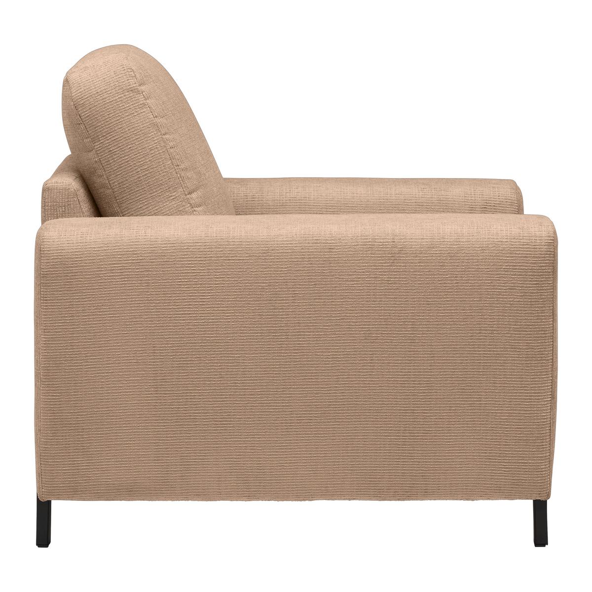 Sessel Piega Sandfarben - Sandfarben/Schwarz, MODERN, Textil/Metall (99/66-87/96cm) - Mömax