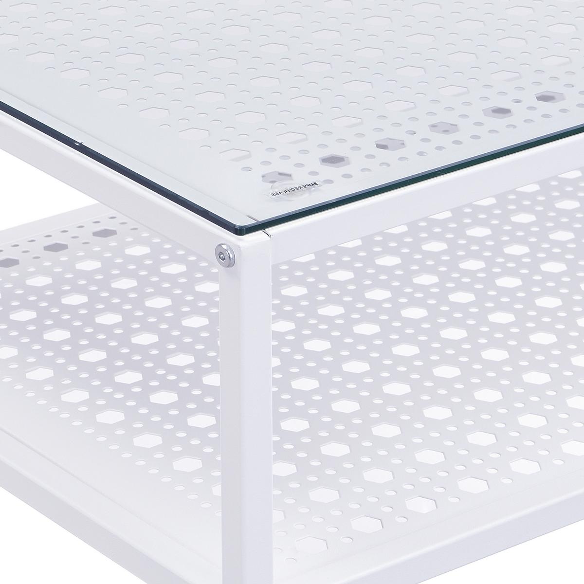 Konsolentisch Wl7.334 - Weiss, Design, Glas/Metall (80/40/77cm) - MID.YOU