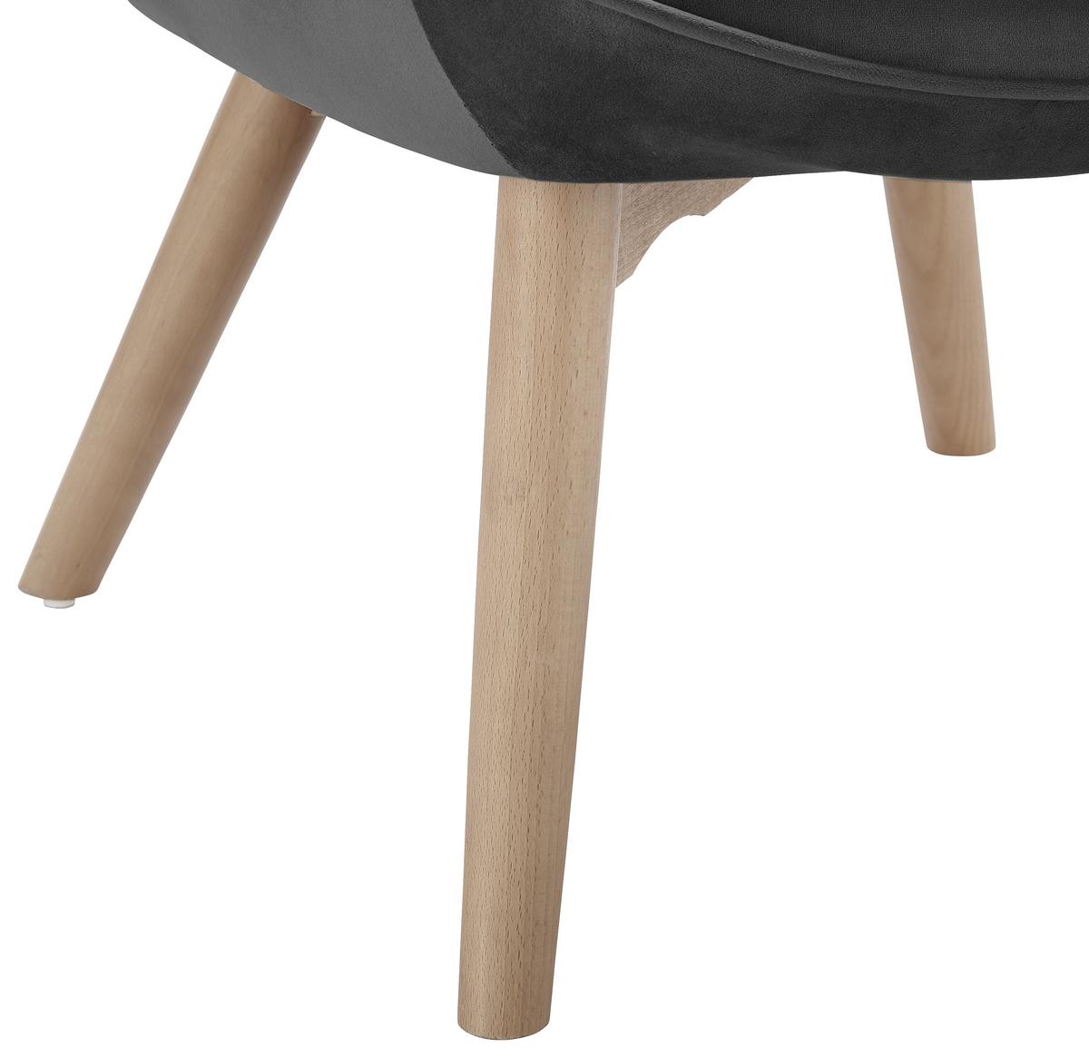 Fotelja Merlin - antracit, Moderno, drvo/tekstil (71/98/80cm) - Bessagi Home