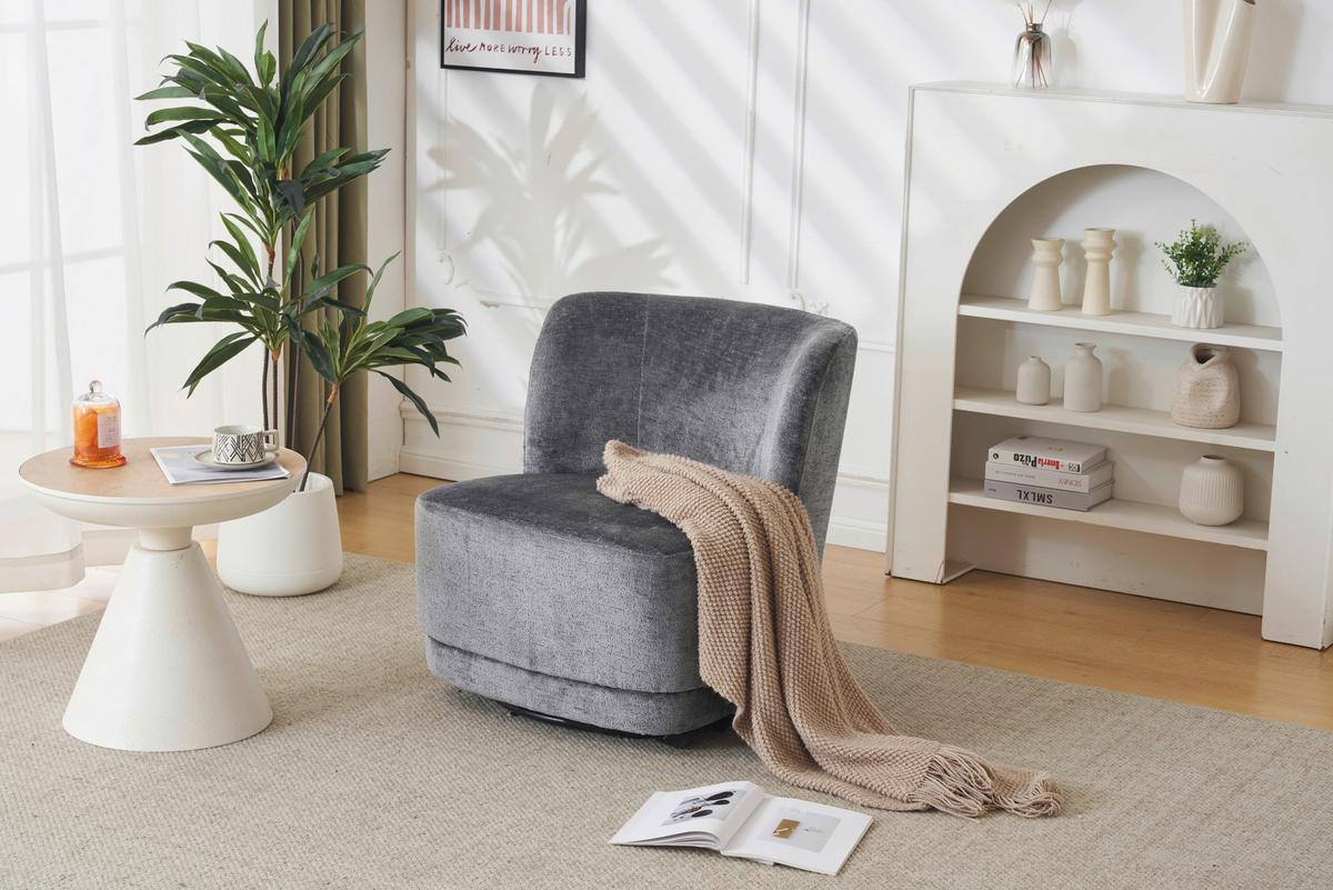 FOTEL NIELS - czarny/szary, Modern, metal/tkanina (65/73/75cm) - MID.YOU