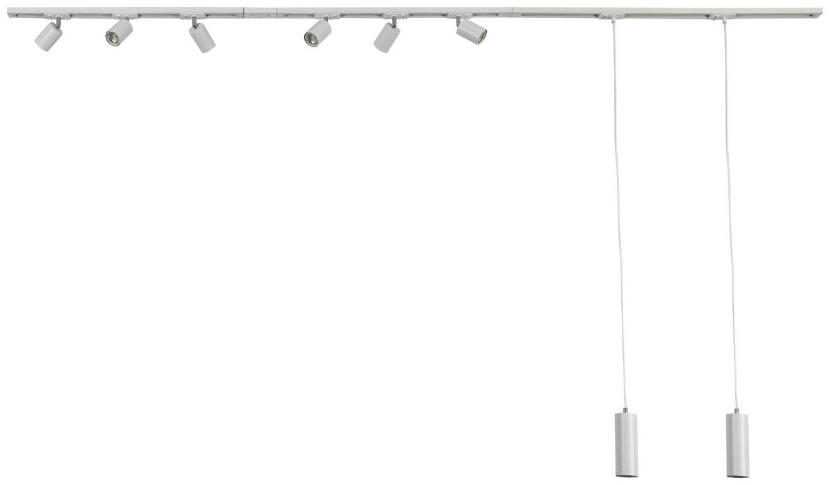 SYSTEM SZYNOWY BINE - biały/kolor chromowy, Trend, tworzywo sztuczne/metal (262cm) - Novel