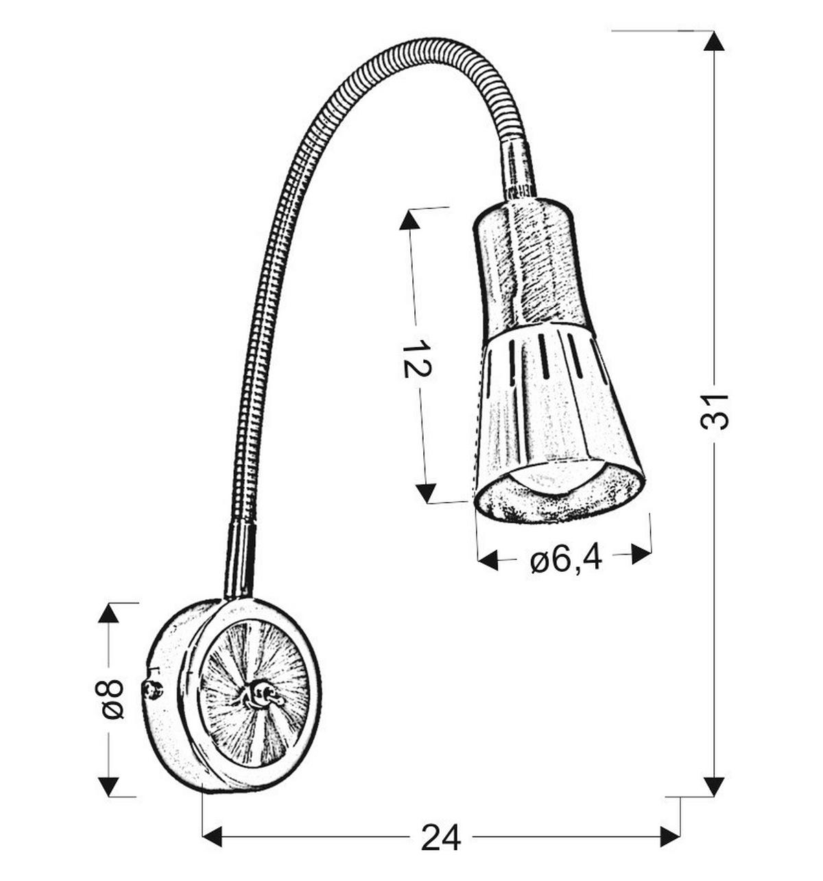 Svjetiljka Zidna 91-81346 - bijela, Basics, metal (31/24/8cm)