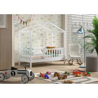 Hausbett Junior ca. 70x140 cm Weiß - Weiß, MODERN, Holz (70/140cm) - MID.YOU
