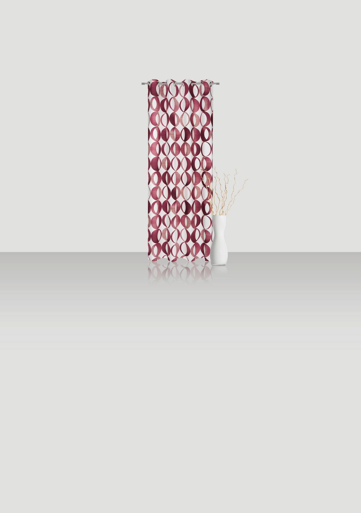 ZASŁONA NA PRZELOTKACH BELLINA - czerwony, Lifestyle, tkanina (140/255cm) - Novel