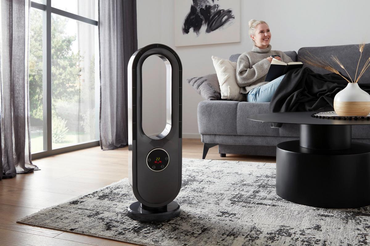 Pokončni Ventilator Leonhard - siva, Moderno, umetna masa (24/24/75,5cm) - Insido