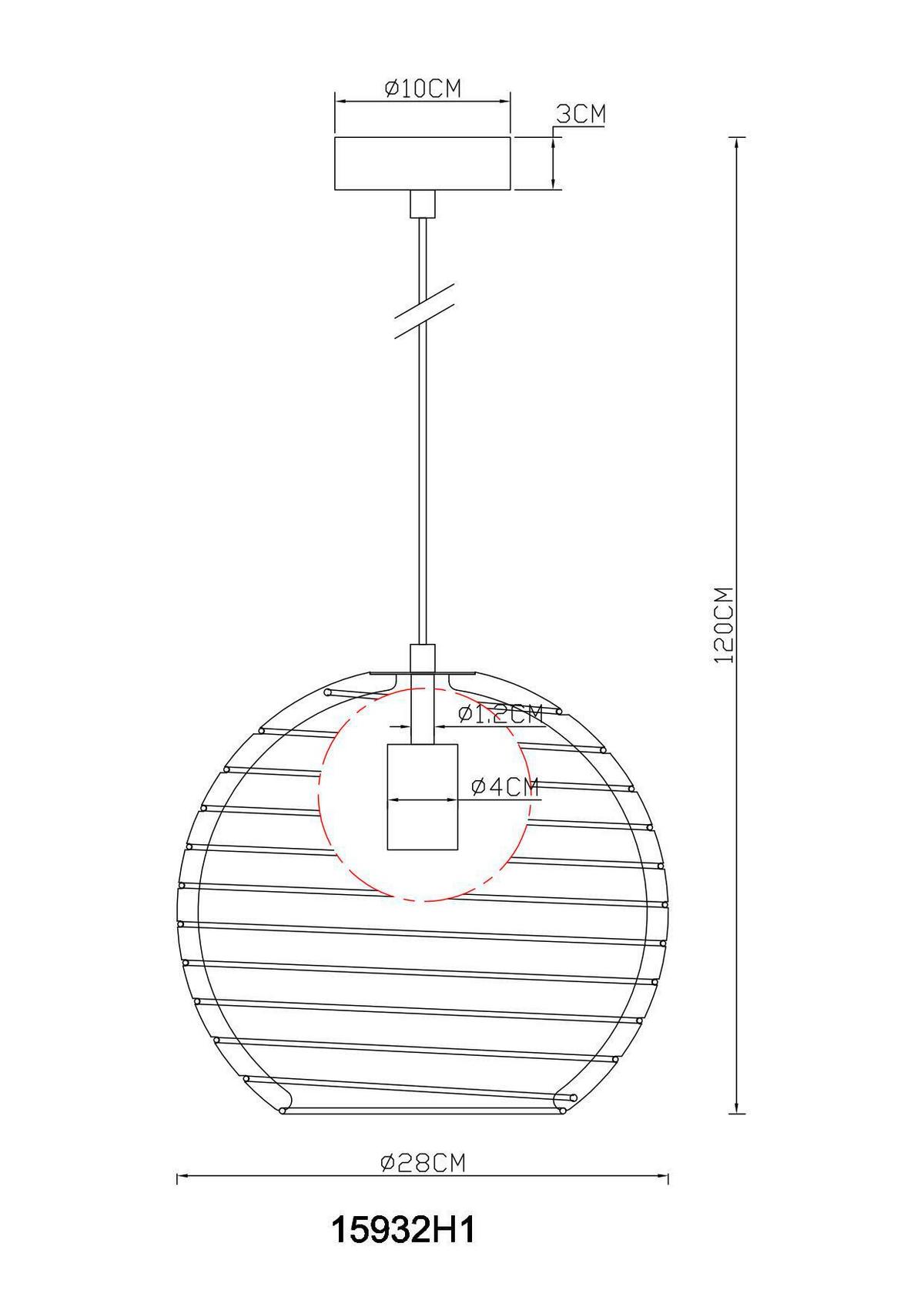 Viseća Svjetiljka Nesa - bijela/boje kroma, Basics, metal/plastika (28/120cm) - Globo