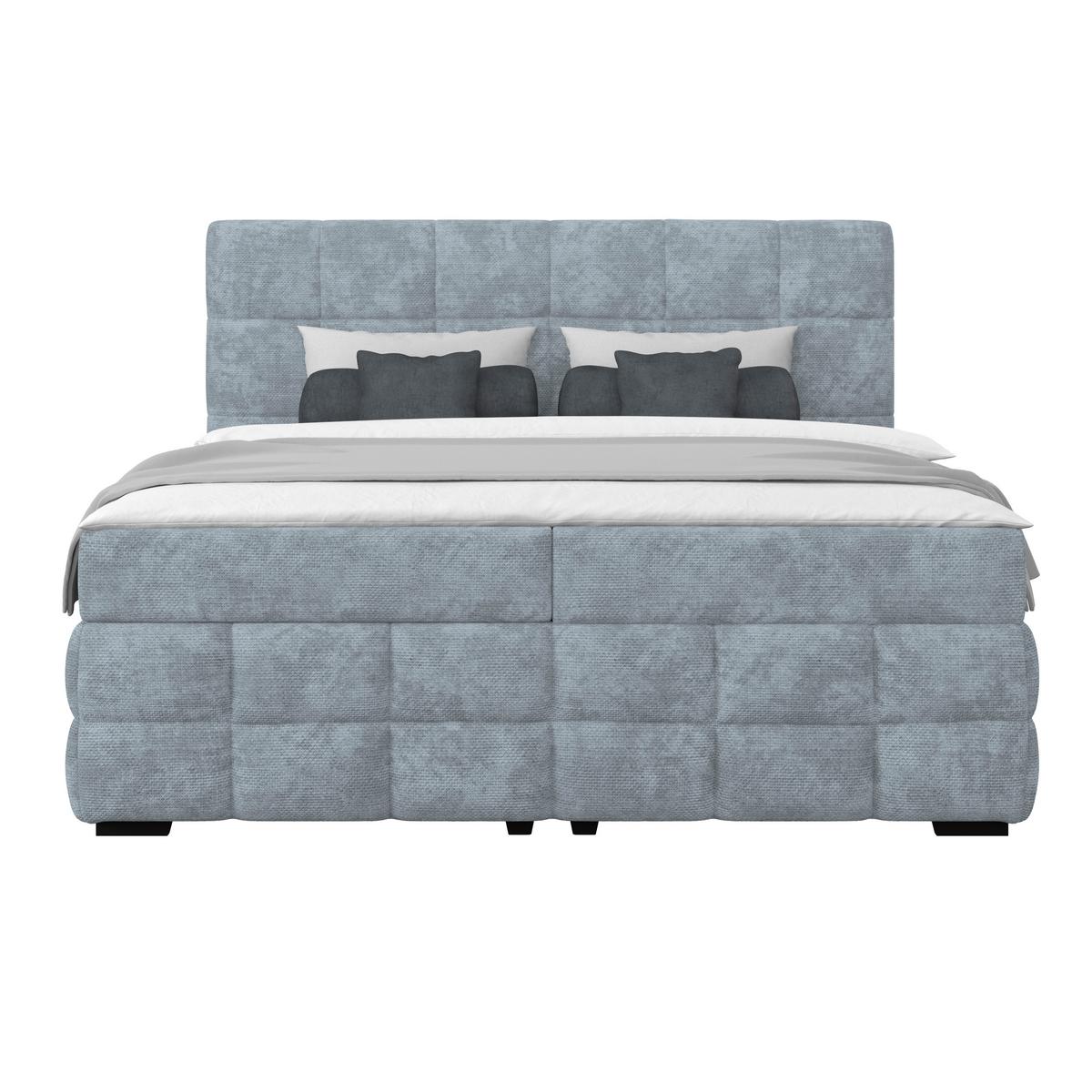 PAT BOX VEGA - albastru deschis/verde, Trend, lemn/textil (200/200cm) - Modern Living