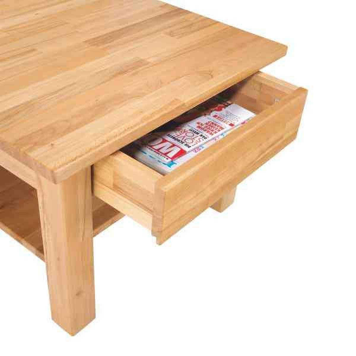 STOLIK KAWOWY KAPSTADT - kolor bukowy, Design, drewno (70/70/45cm) - Linea Natura