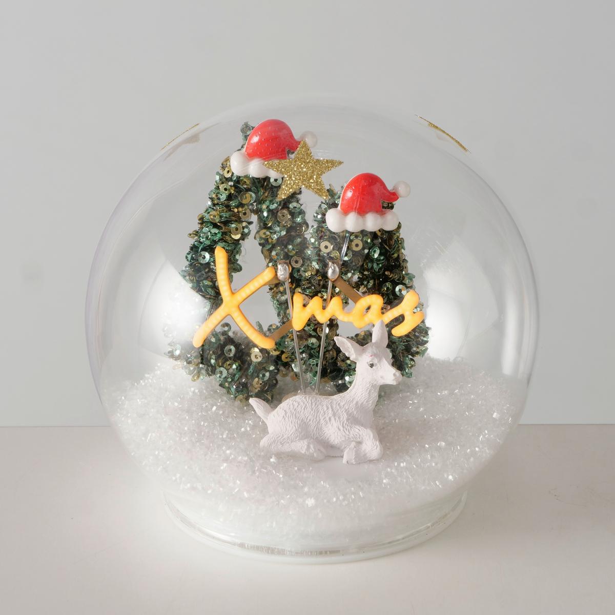 Schneekugel Froho I Multicolor Ø ca. 12cm - Multicolor, Basics, Glas/Kunststoff (12/11cm) - Mömax