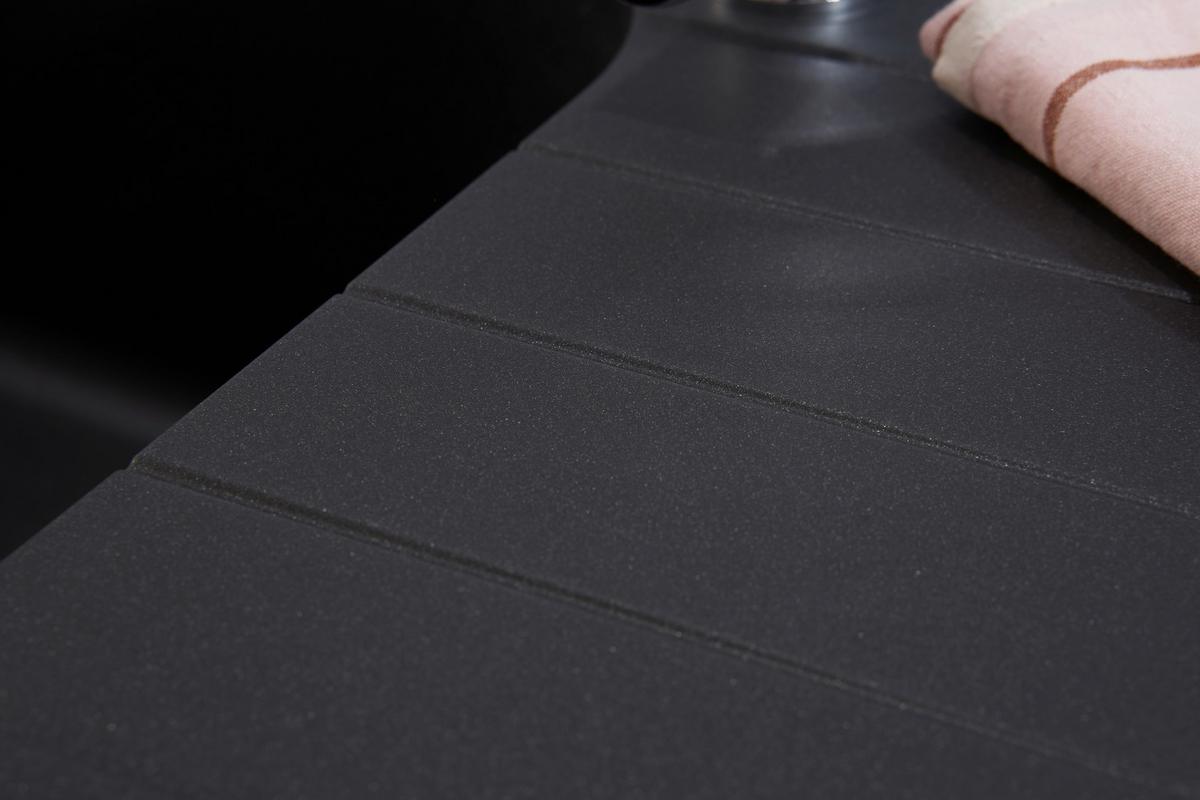 Granitspüle Orlando ca. 100x22,5x50 cm Schwarz - Schwarz, Trend, Stein (100/22,5/50cm) - Respekta