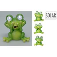 Szolárlámpa Shy Frog - zöld, műanyag