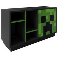 Sideboard Minecraft ca. 108x61x37 cm Schwarz/Grün - Schwarz/Grün, MODERN, Glas/Holzwerkstoff (108/61/37cm) - Minecraft