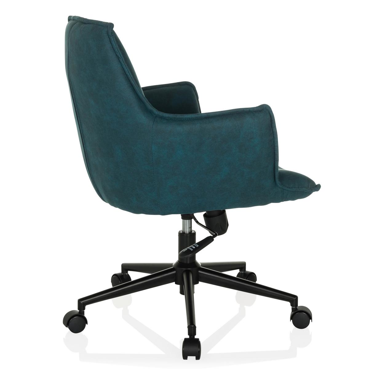 Vrtljivi Stol Solao Life, Temno Modra - črna/temno modra, Moderno, kovina/umetna masa (54/85/70cm) - MID.YOU