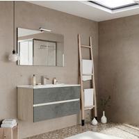 Bază pentru lavoar Easy - stejar Bianco/antracit, Modern, material pe bază de lemn (100/51/46cm)