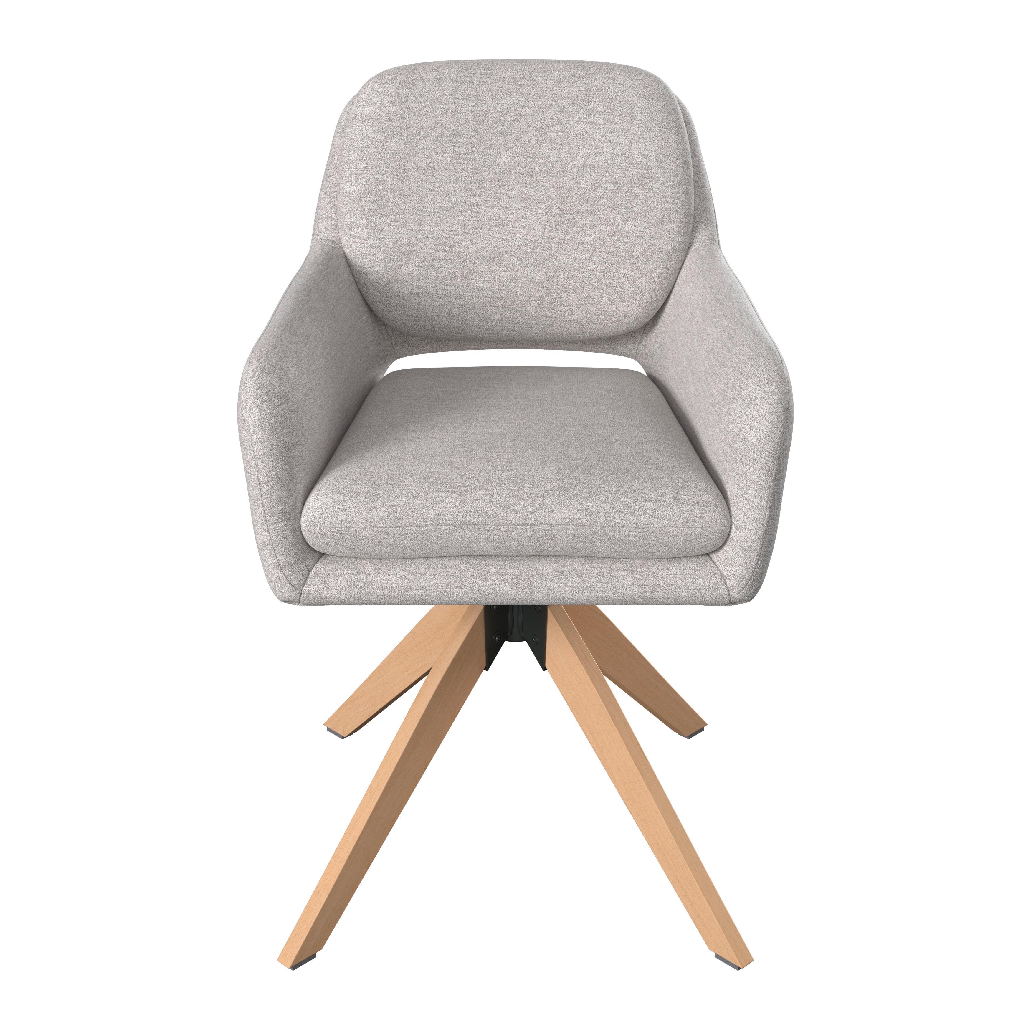 STOL MED ARMSTÖD ADRIEN - greige/naturfärgad, Modern, metall/trä (60/88/65cm) - Bessagi Home
