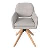STOL MED ARMSTÖD ADRIEN - greige/naturfärgad, Modern, metall/trä (60/88/65cm) - Bessagi Home
