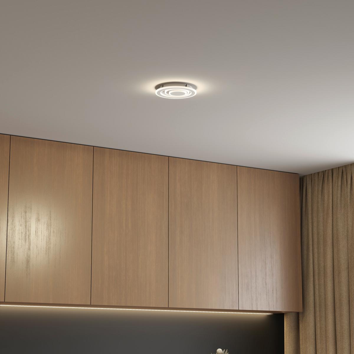 LAMPA SUFITOWA LED LEEDS *SBN* - biały, Basics, tworzywo sztuczne/metal (30/6,5cm) - Novel