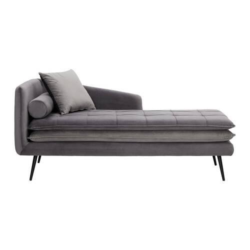 Rekamié Emilia - sötétszürke/szürke, Modern, textil/fa (75/73/162cm) - Bessagi Home