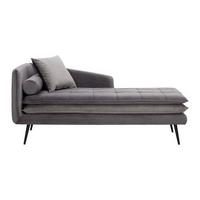 Rekamié Emilia - sötétszürke/szürke, Modern, textil/fa (75/73/162cm) - Bessagi Home