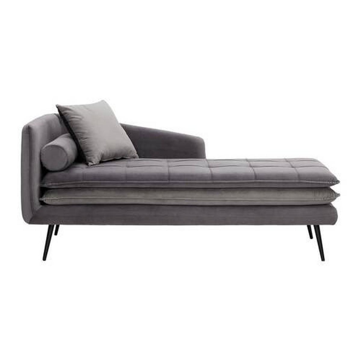 Rekamié Emilia - sötétszürke/szürke, Modern, textil/fa (75/73/162cm) - Bessagi Home