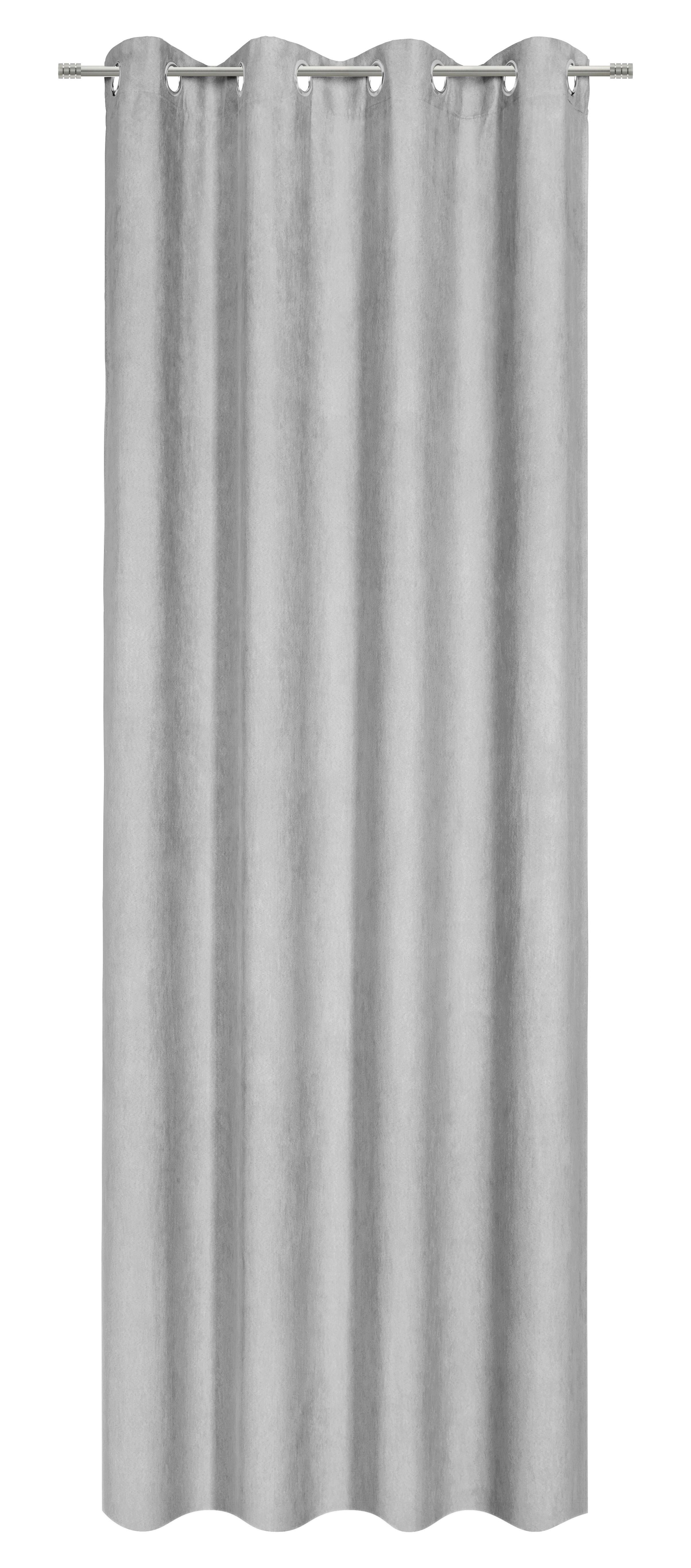 ÖLJETTLÄNGD VELOURS -AKT- - grå, Klassisk, textil (140/245cm) - Mömax