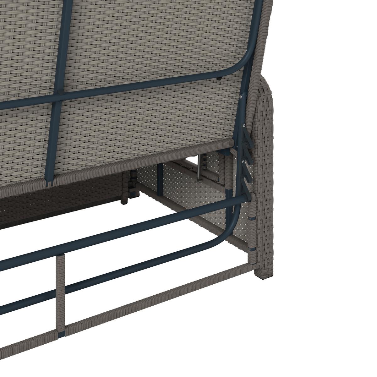 SOFA TARASOWA HAVANNA - szary, Modern, tworzywo sztuczne/metal (126/110/95/30,5/82/64cm) - Ambia Garden