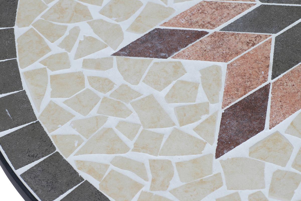 GARTENTISCH 875354 - Multicolor/Schwarz, MODERN, Keramik/Metall (70/35,5/71cm) - Siena Garden