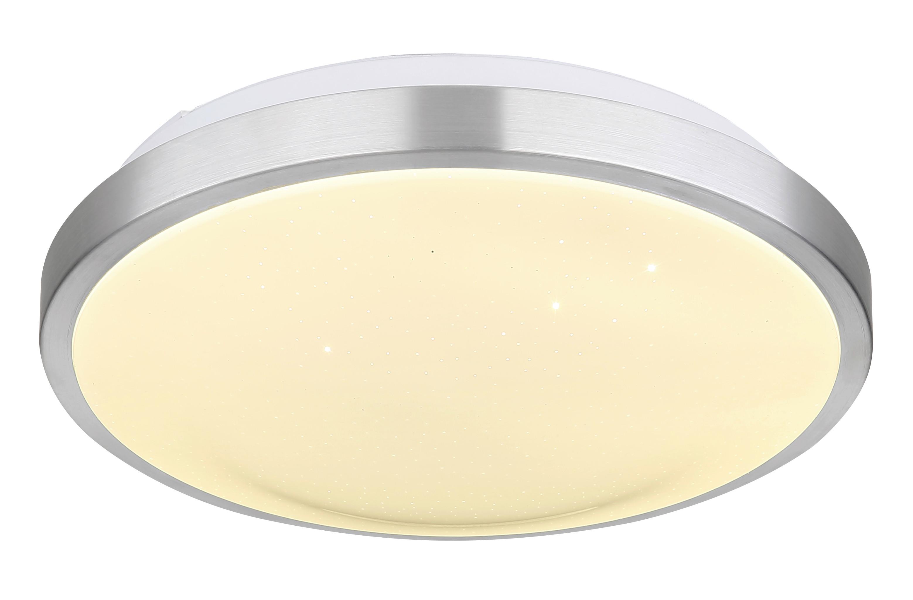 LED-Deckenleuchte Gregory in Opalfarben max. 18 Watt - Opal/Alufarben, MODERN, Kunststoff/Metall (30/9cm)