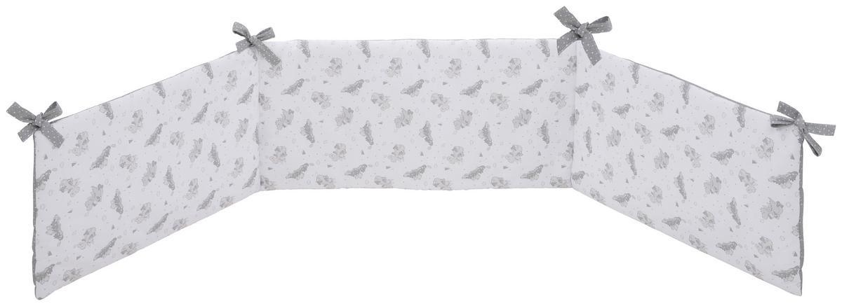 ZESTAW DO ŁÓŻKA SZCZEBELKOWEGO 160636 BETTSET - biały/szary, Basics, tkanina (100/135cm) - Patinio