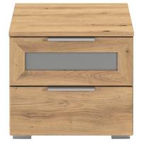 Noćni Stolić Mars 2l-Gr - hrast Artisan/boje aluminija, Basics, drvni materijal/metal (40/36/40cm) - Modern Living
