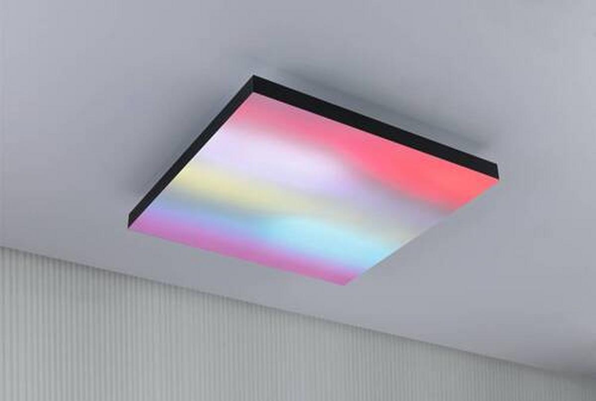 LED-Paneel Velora Rainbow in Schwarz max. 19 Watt - Schwarz, Basics, Metall (45/45/6,4cm) - Paulmann