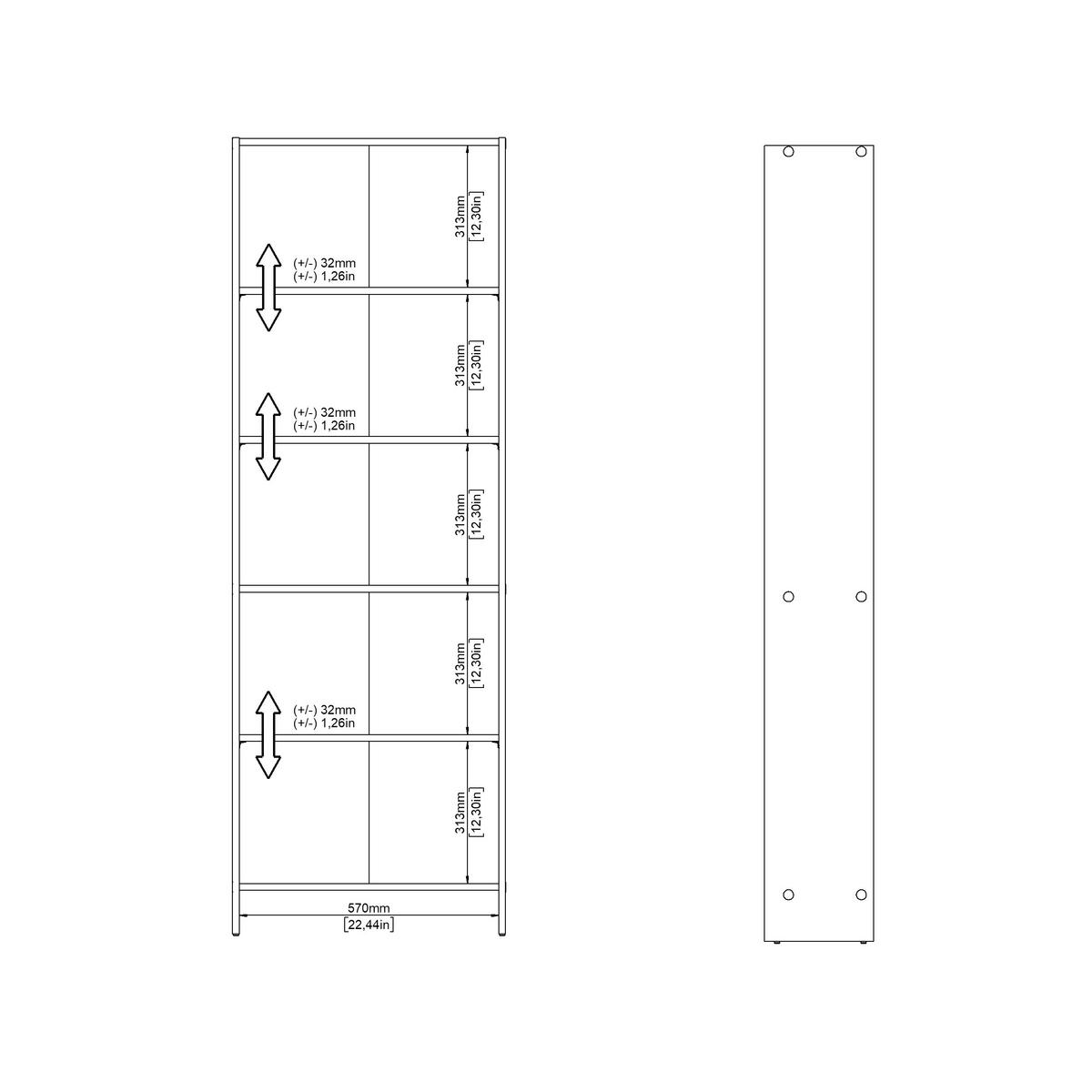 Regal Kill Bill Anthrazit - Anthrazit, MODERN, Holz (60/176/24cm) - Based