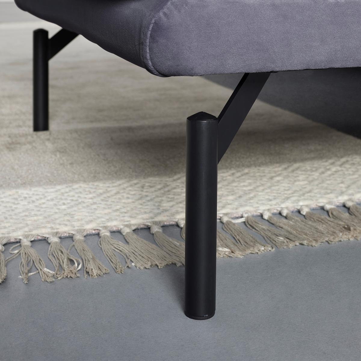 Sarokkanapé Rosa - szürke, Modern, textil/fém (226/84/163cm) - Bessagi Home