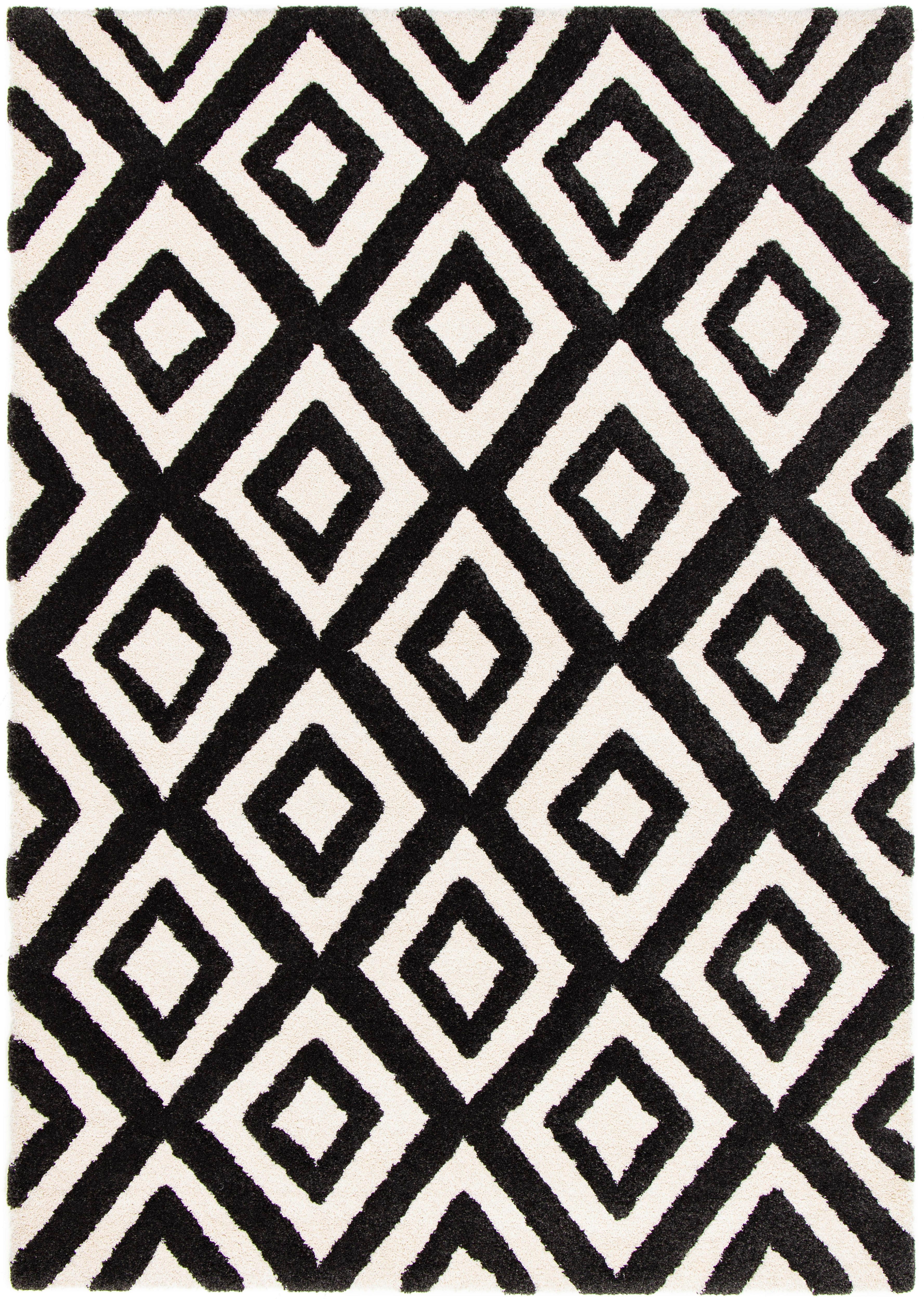 Covor țesut Timon 1 - crem/negru, Modern, textil (80/150cm) - Modern Living