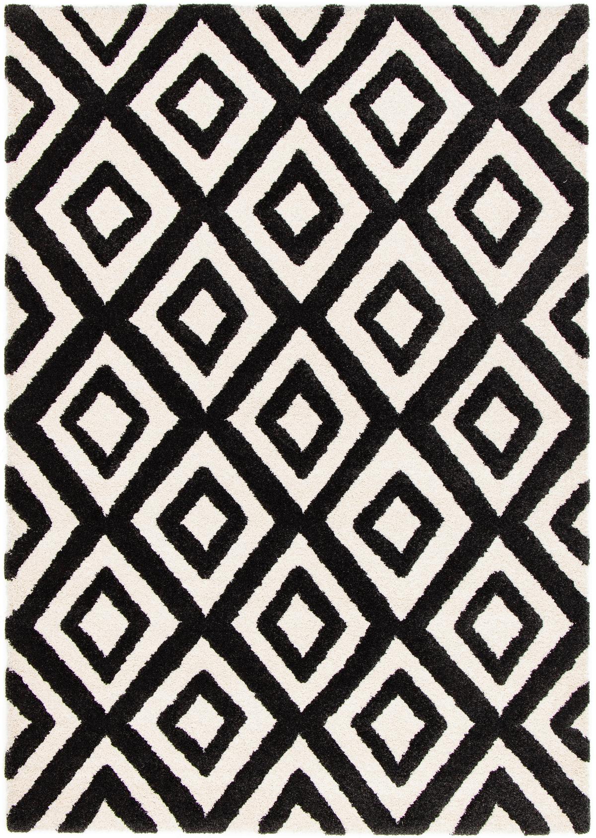 Covor țesut Timon 1 - crem/negru, Modern, textil (80/150cm) - Modern Living