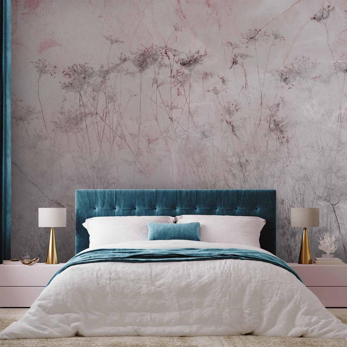 Fototapeta Indian Summer, 450x315cm - pink/siva, Trendi, tekstil (450/315cm) - artgeist