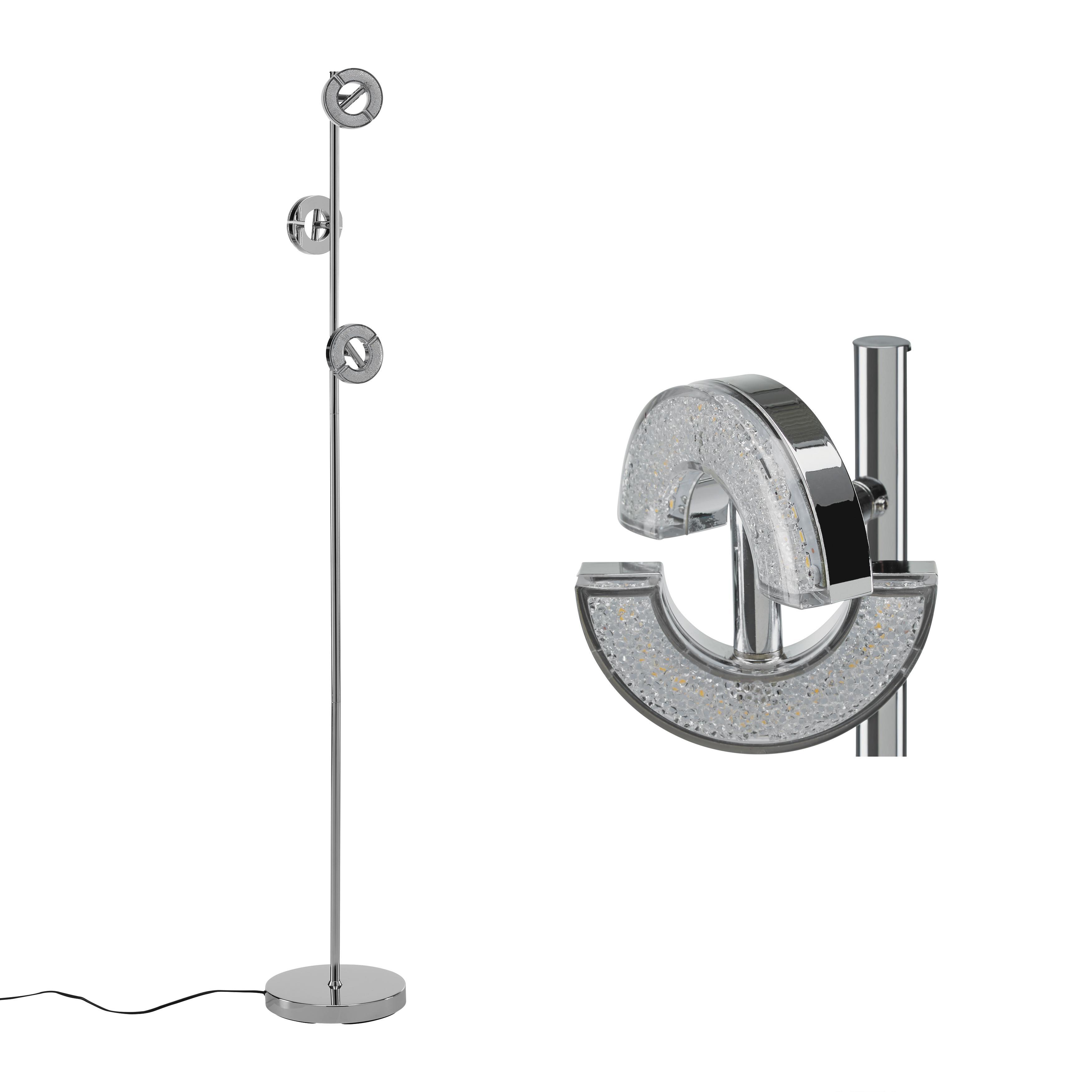 LED-Stehleuchte Star max. 6 Watt - Chromfarben, ROMANTIK / LANDHAUS, Metall (23/150cm) - Premium Living