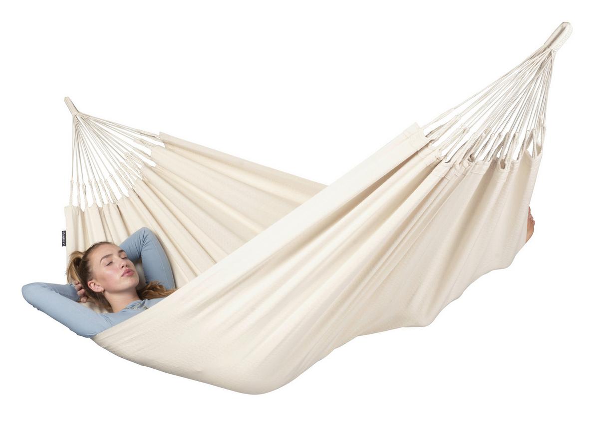 Hängematte Classic Single Hammock Weiß - Weiß, KONVENTIONELL, Textil (140/300cm) - La Siesta