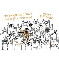 Glückwunschkarte Edelschwarz Multicolor - Basics, Papier (18/13cm)