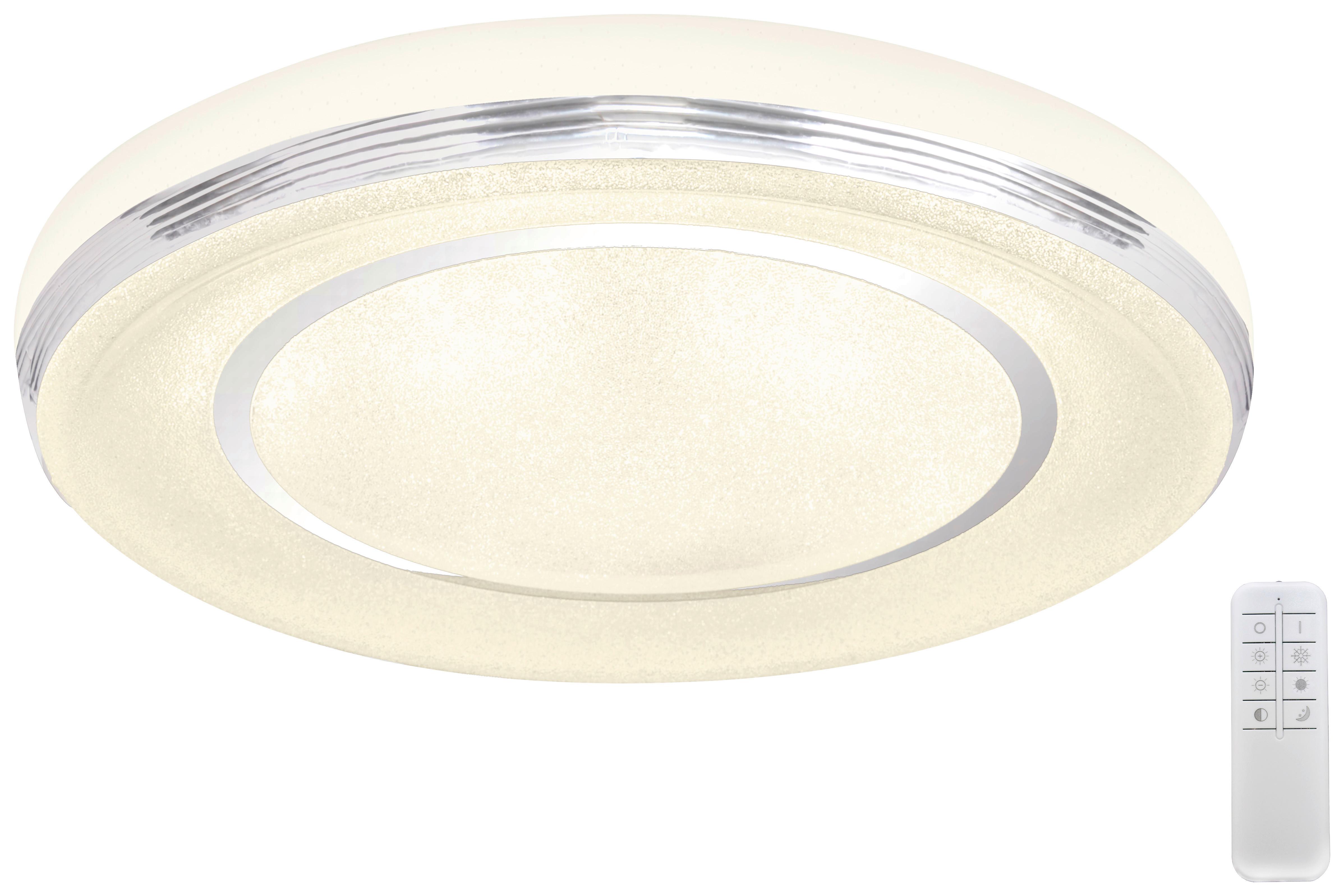 LED Mennyezeti Lámpa Claski 65cm - Fehér, romantikus/Landhaus, Műanyag/Fém (65/12cm) - Modern Living