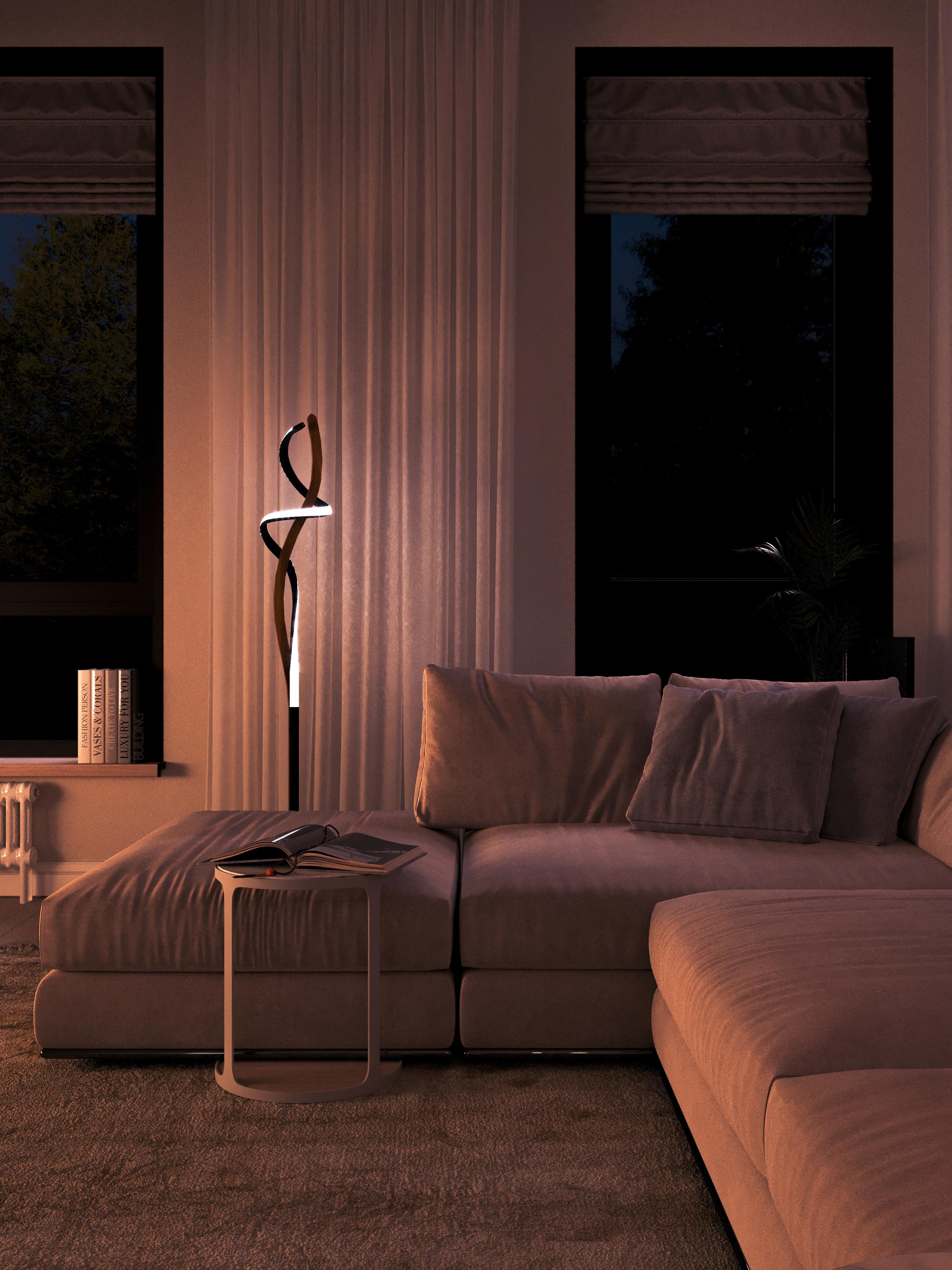 LAMPA STOJĄCA LED 141632 SILVRETTA *WW* - czarny, Natur, metal/drewno (20/20/150cm) - Waldwelt